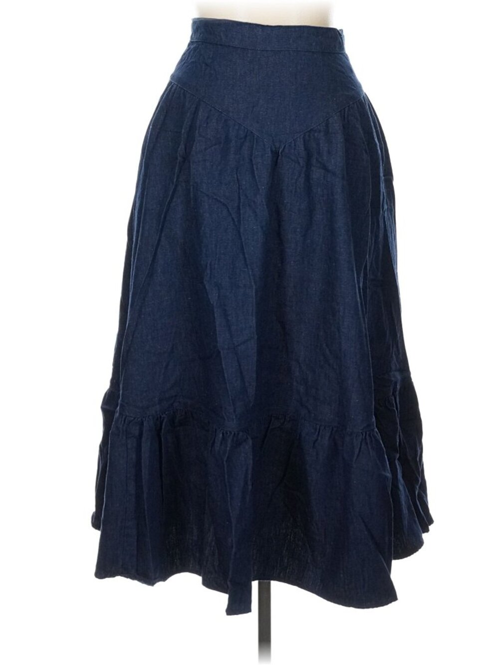 JESSICA’S GUNNIES 1970s Dark Washed Denim Prairie Skirt VINTAGE EXTREMELY RARE